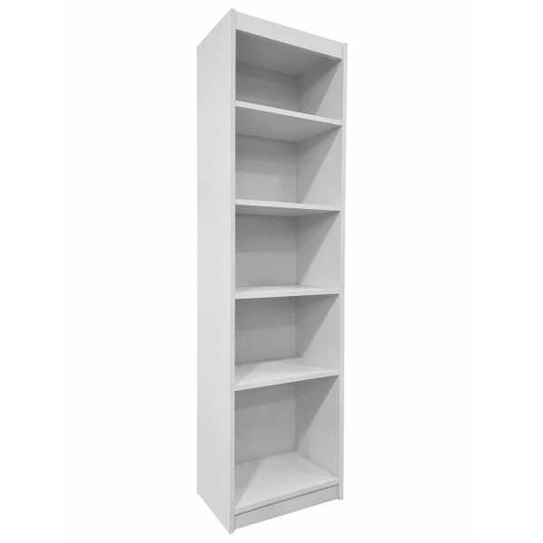 LIFESTYLE WOODEN BOOKCASE W/ 5 SHELVES W50XD30XH180 WHITE | LS-BOOK50X180 - Image 