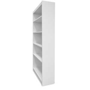 LIFESTYLE WOODEN BOOKCASE W/ 5 SHELVES W90XD30XH180 WHITE | LS-BOOK90X180 - Image 