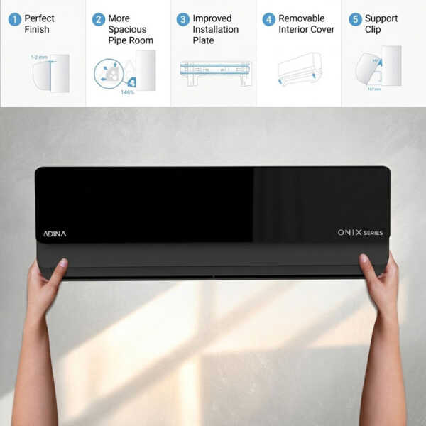 ADINA 12000BTU INVERTER AIR CONDITIONER SEER 18 220V ONXI BLACK | ONI-C-1218W - Image 