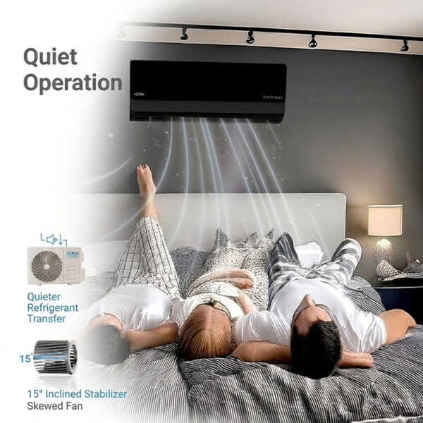 ADINA 36000BTU INVERTER AIR CONDITIONER SEER 18 220V ONIX BLACK | ONI-C-3618W - Image 