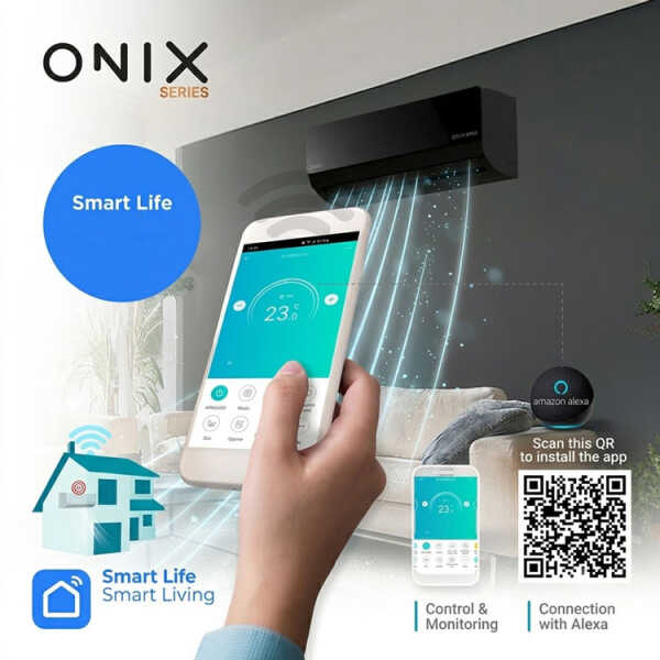 ADINA 36000BTU INVERTER AIR CONDITIONER SEER 18 220V ONIX BLACK | ONI-C-3618W - Image 