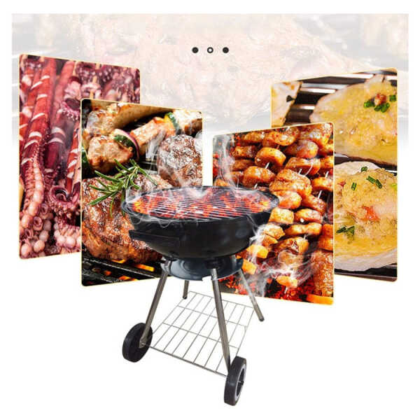 BBQ SET WITH 2 WHEELS BLACK WS-9-004 | PRIMO-P14004 - Image 