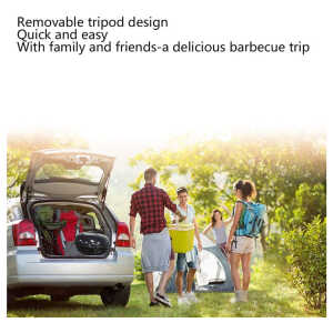 BBQ SET WITH 2 WHEELS BLACK WS-9-004 | PRIMO-P14004 - Image 