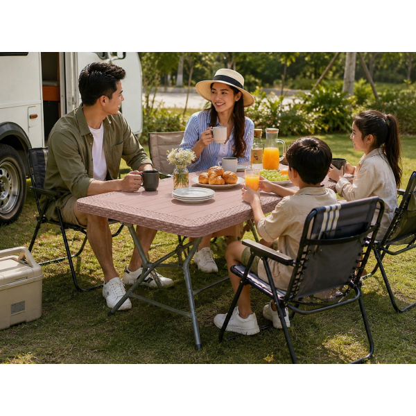 RATTAN FOLDING TABLE | PRIMO-T30R071 - Image 