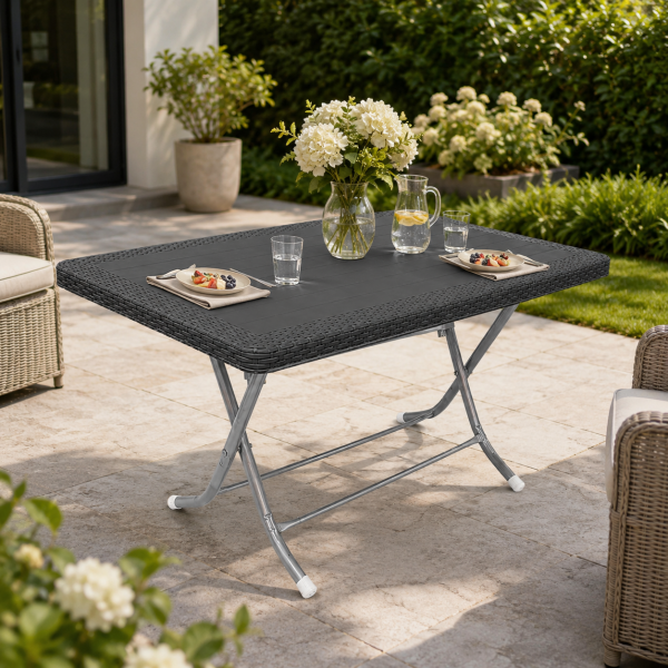 RATTAN FOLDING TABLE | PRIMO-T30R071 - Image 