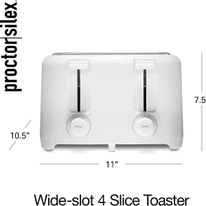 PROCTOR SILEX 4 SLICE TOASTER WHITE | PS24214 - Image 