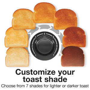 PROCTOR SILEX 4 SLICE TOASTER WITH EXTRA WIDE SLOTS BLACK | PS24215G - Image 