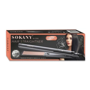 SOKANY HAIR STRAIGHTENER BLACK 110V-240V | SK-15040 - Image 