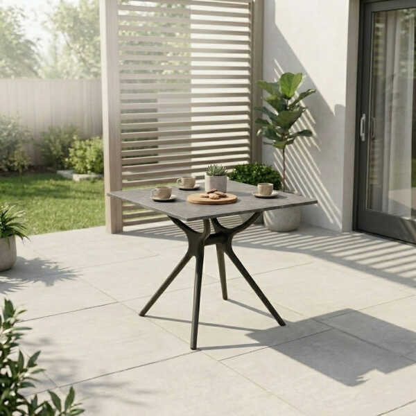 LINEA ART 80X80 CM GREY TABLE | 00297 - Image 