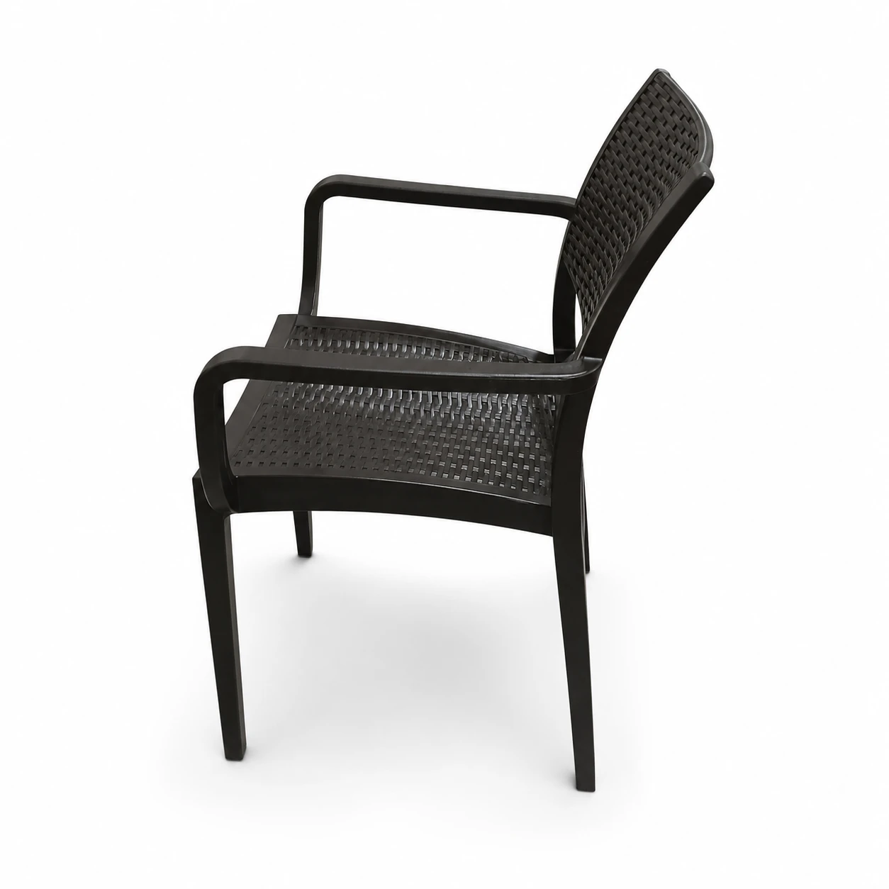 Linea Ratan Brown Chair with Armrests