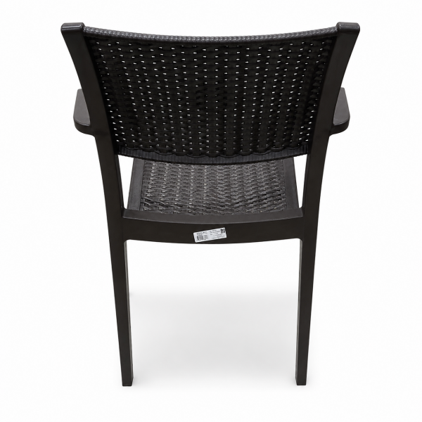 LINEA RATAN CHAIR WITH ARMREST BROWN | 02768 - Image 
