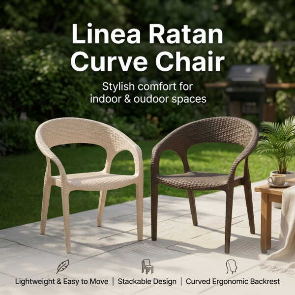 LINEA RATAN CURVE CHAIR W/ ARMREST | VARIETY - Image 