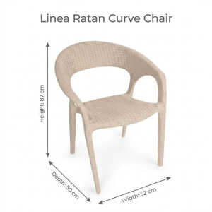LINEA RATAN CURVE CHAIR W/ ARMREST | VARIETY - Image 