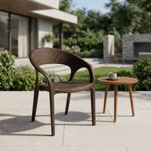 LINEA RATAN CURVE CHAIR W/ ARMREST | VARIETY - Image 