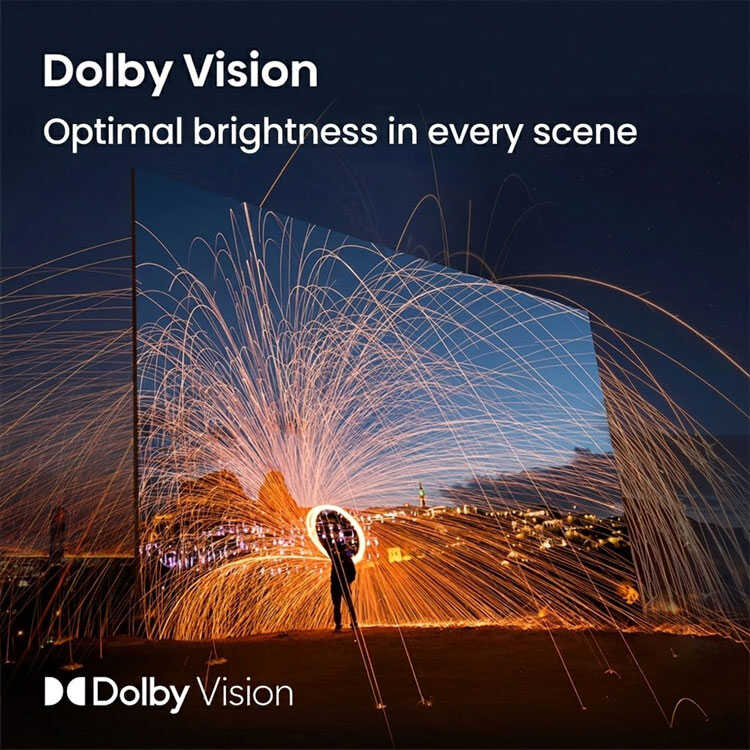 Dolby Vision optimal brightness displayed on 4K TV