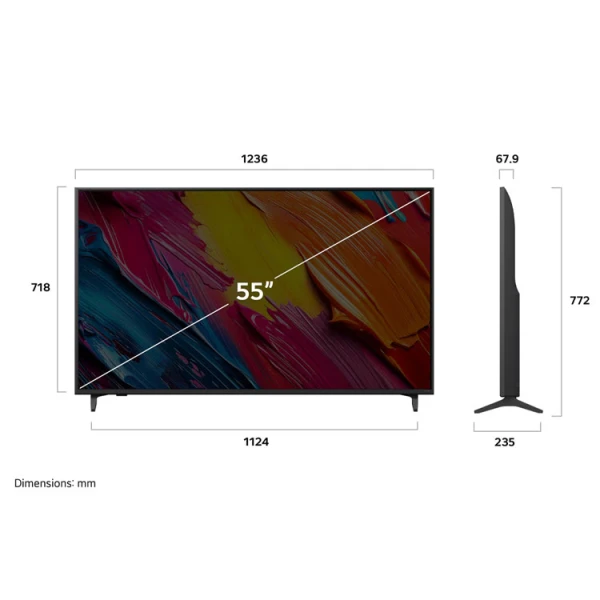LG 55" 4K QNED HD SMART TV WITH AI (2025) | 55QNED73ASA.BW - Image 