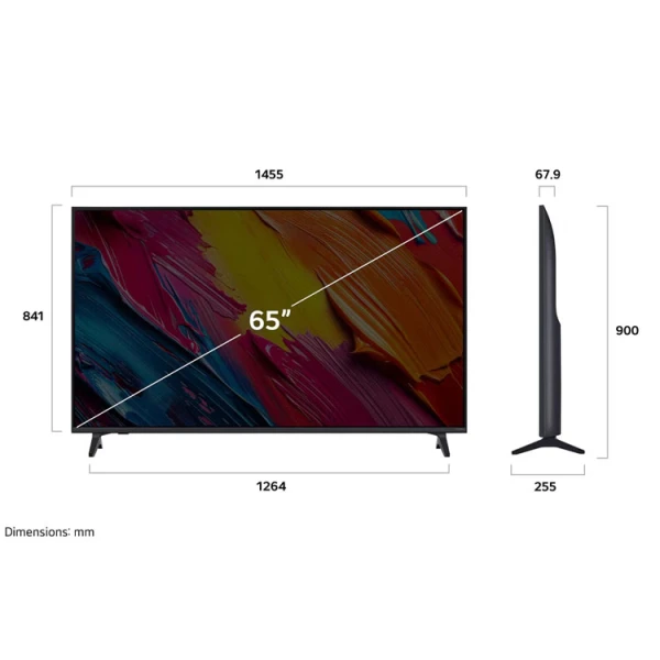 LG 65" QNED 4K HDTV WITH AI (2025) SMART TV | 65QNED73ASA.BW - Image 