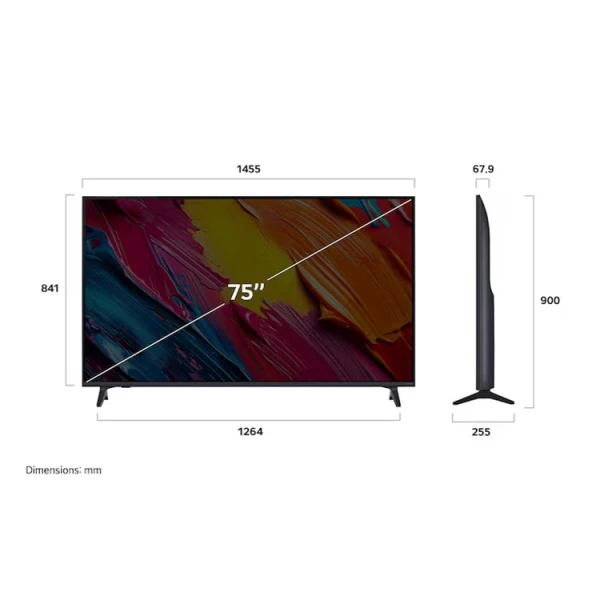 LG 75" QNED 4K HD WITH AI TV (2025) | 75QNED73ASC.BW - Image 