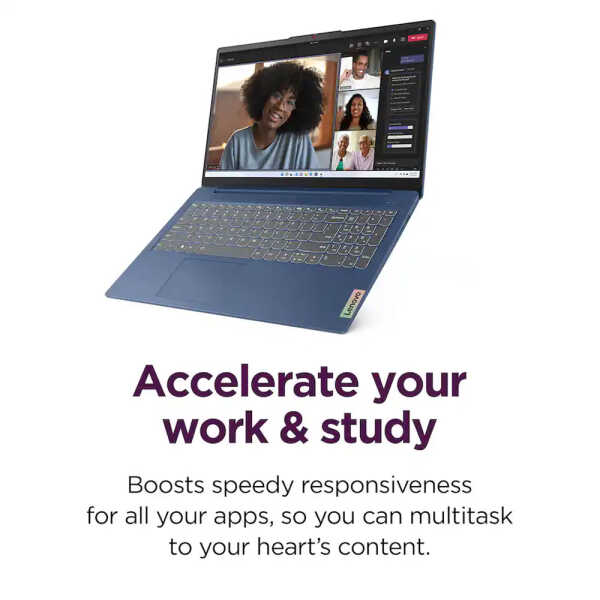 LENOVO IDEAPAD SLIM 3 15.6", AMD RYZEN 5 40 2025, 512GB-8GB, ABYSS BLUE | 82XQ012HUS - Image 