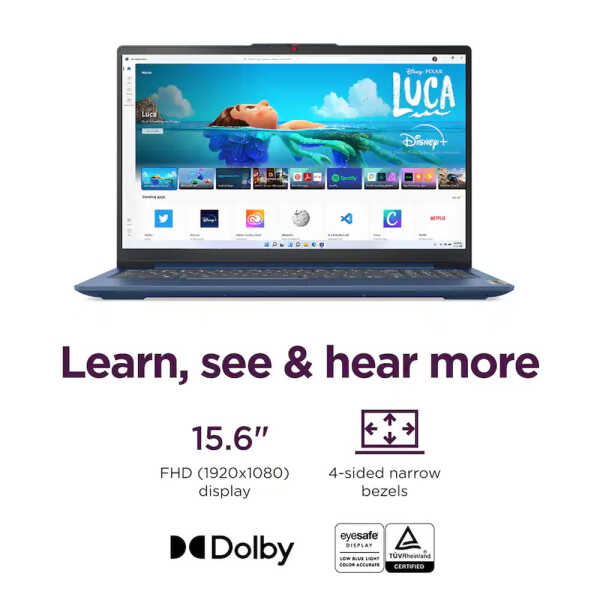 LENOVO IDEAPAD SLIM 3 15.6", AMD RYZEN 5 40 2025, 512GB-8GB, ABYSS BLUE | 82XQ012HUS - Image 