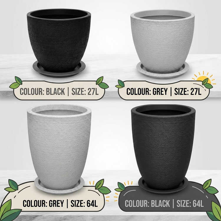Casa Pica 27L and 64L plastic pots
