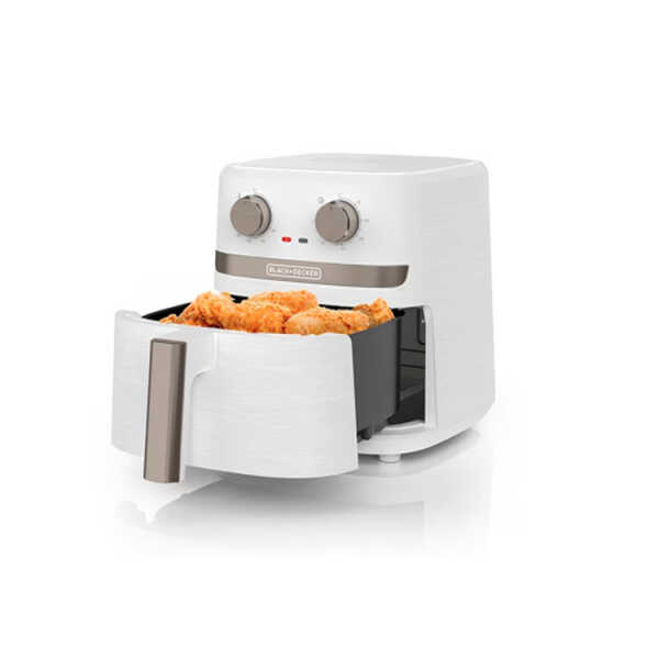 BLACK & DECKER 4.2L/ 4.4QT AIR FRYER W/ KNOBS WHITE | AFBD42-3WD - Image 