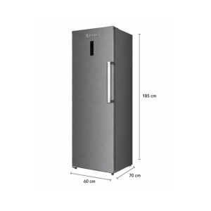 BERKLAYS 262L NO FROST UPRIGHT FREEZER STAINLESS STEEL | BNFVF276X.16 - Image 