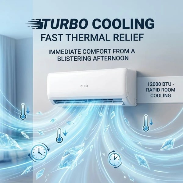 CHIQ 12000BTU AIR CONDITIONER NON INVERTER 110V | CH12K110 - Image 