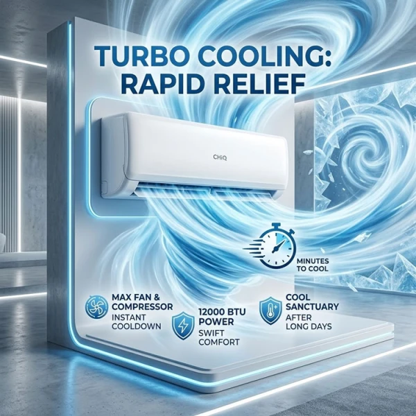CHIQ 12000BTU AIR CONDITIONER NON INVERTER 220V | CH12K220 - Image 