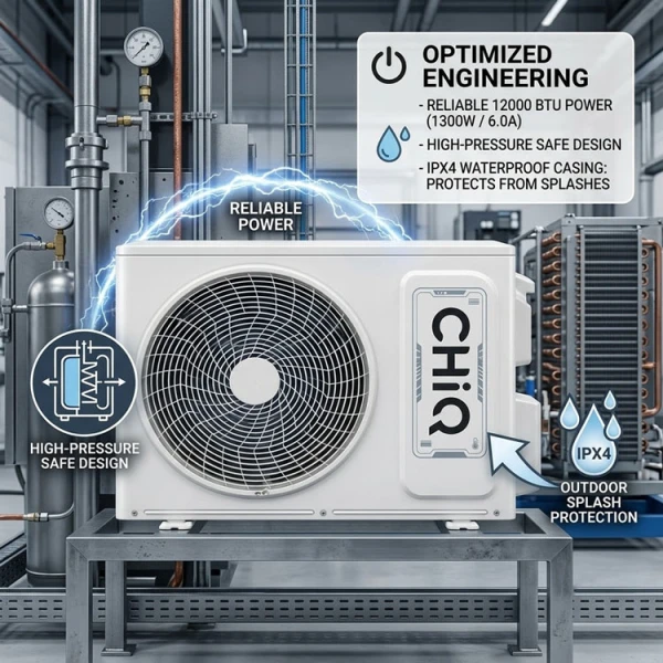 CHIQ 12000BTU AIR CONDITIONER NON INVERTER 220V | CH12K220 - Image 