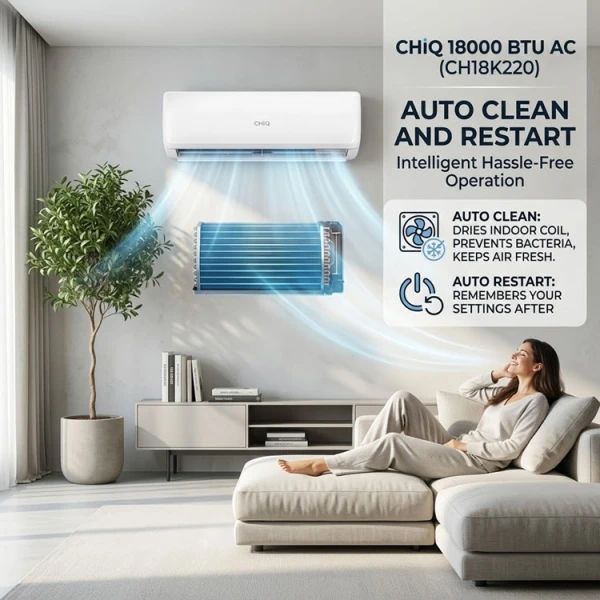 CHIQ 18000 BTU AIR CONDITIONER NON INVERTER 220V | CH18K220 - Image 