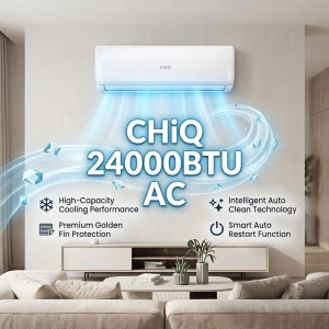 CHIQ 24000BTU AIR CONDITIONER NON INVERTER 220V | CH24K220 - Image 