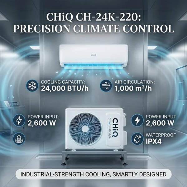 CHIQ 24000BTU AIR CONDITIONER NON INVERTER 220V | CH24K220 - Image 