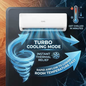 CHIQ 9000BTU AIR CONDITIONER NON INVERTER 220V | CH9K220 - Image 