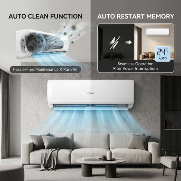 CHIQ 9000BTU AIR CONDITIONER NON INVERTER 220V | CH9K220 - Image 