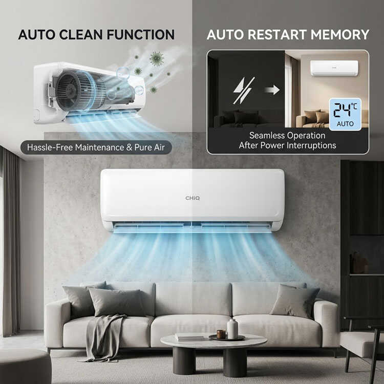 CHiQ AC auto clean and auto restart memory