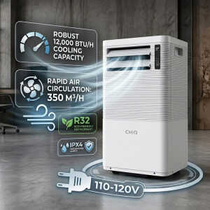 CHIQ 12000BTU PORTABLE AIR CONDITIONER NON INVERTER 110V | CHP12K110 - Image 