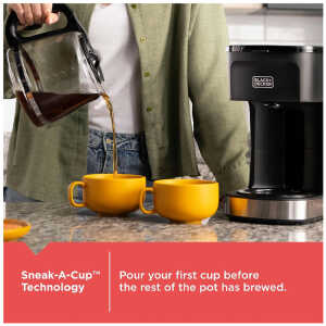 BLACK & DECKER 12-CUP COFFEE MAKER MATTE BLACK | CM0021-0BD - Image 