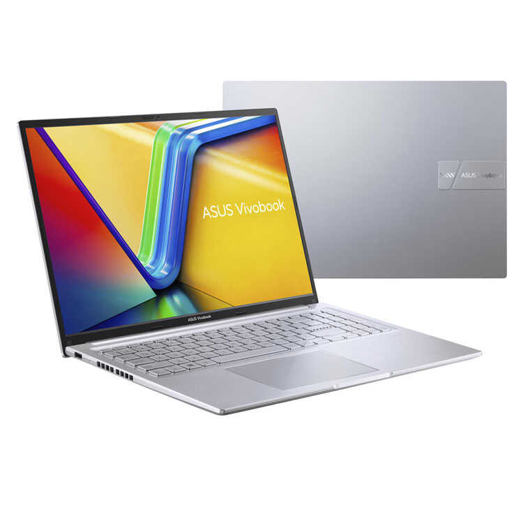 ASUS Vivobook 16 silver laptop front view