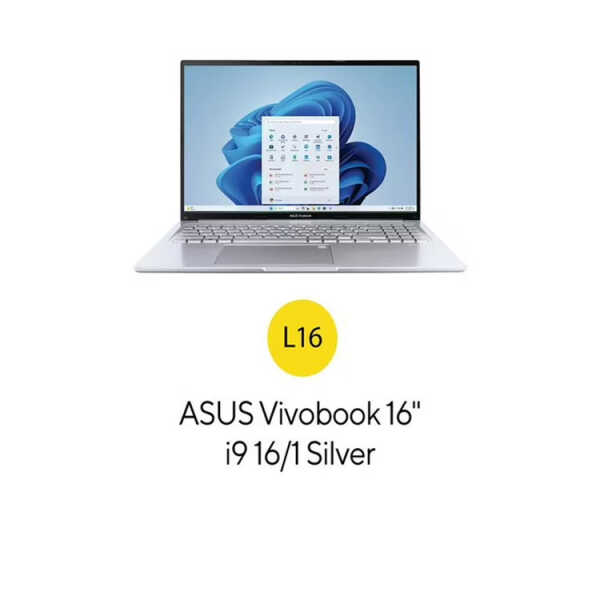 ASUS VIVOBOOK 16" INTEL CORE i9-13900H, 16GB - 1TB, W11, SILVER | F1605VA-WS96 - Image 