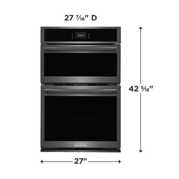 FRIGIDAIRE GALLERY 27" ELECTRIC WALL OVEN - MICROWAVE COMBINATION BLACK SS | GCWM2767AD - Image 