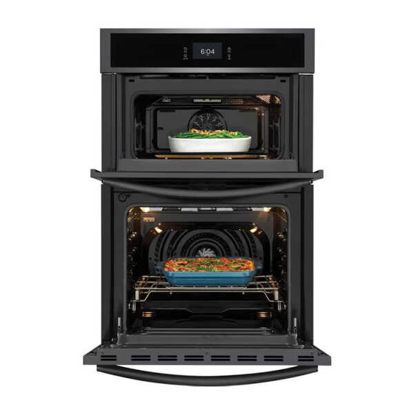 FRIGIDAIRE GALLERY 27" ELECTRIC WALL OVEN - MICROWAVE COMBINATION BLACK SS | GCWM2767AD - Image 