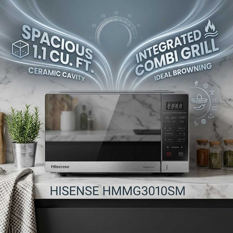 Hisense countertop microwave with combi grill function