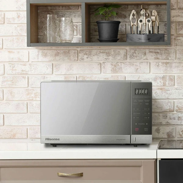 HISENSE 1.1 CFT/30L MICROWAVE SILVER W/MIRROR FINISH120V | HMMG3010SM - Image 