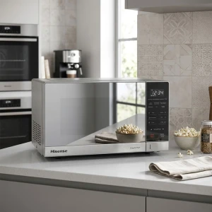 HISENSE 1.1 CFT/30L MICROWAVE SILVER W/MIRROR FINISH120V | HMMG3010SM - Image 