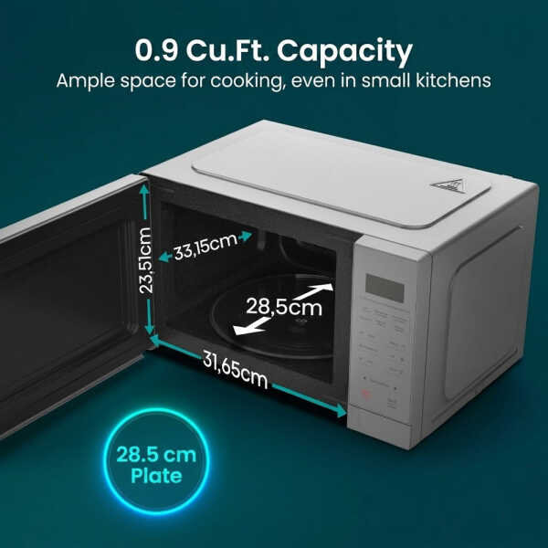 HISENSE 0.9 CU.FT SILVER MICROWAVE | HMMS2509SP - Image 