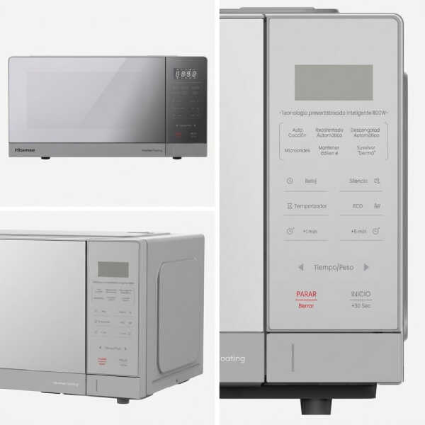 HISENSE 0.9 CU.FT SILVER MICROWAVE | HMMS2509SP - Image 