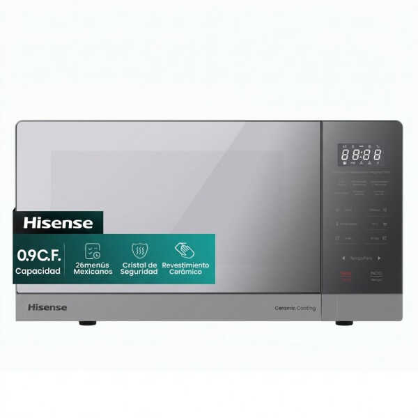 HISENSE 0.9 CU.FT SILVER MICROWAVE | HMMS2509SP - Image 
