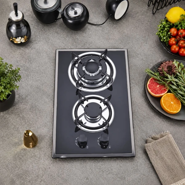 SCOTE GAS COOKTOP TEMPERED GLASS 2 BURNER | HXG3101 - Image 