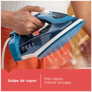 BLACK & DECKER 1200W STEAM IRON RETRACTABLE CORD | ICR004B - Image 